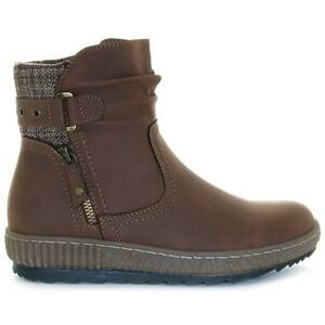 NEW WANDERLUST women's carol faux leather cozy bootie in brown